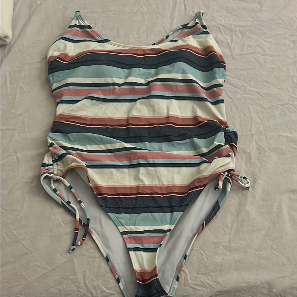 Striped One Piece Swimsuit